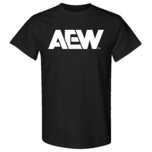 Aew Logo Tshirt White Shirt